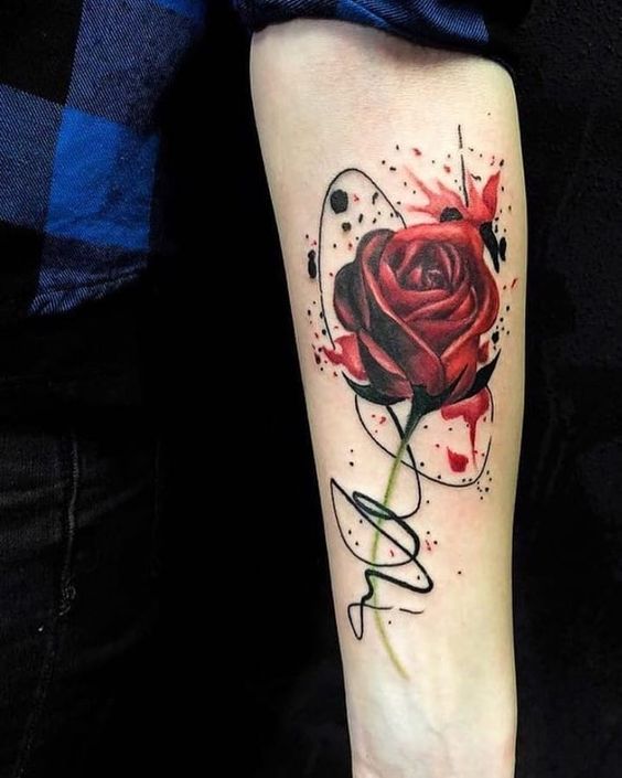 Tatuagens de rosas no braço (9)