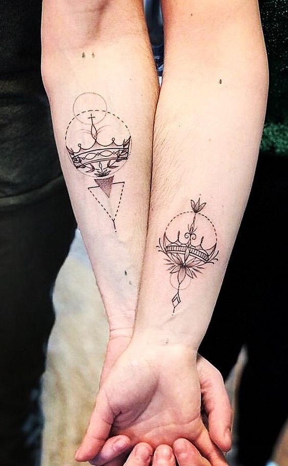 tatuagens de casal delicadas